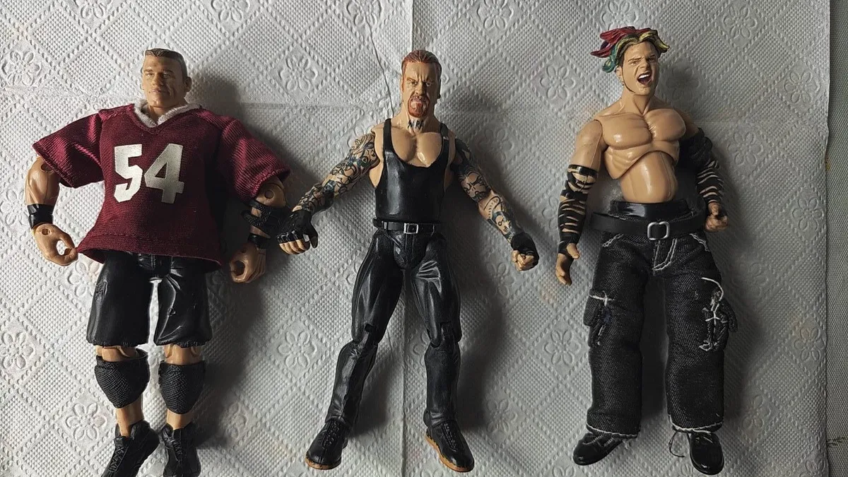 John Cena, Undertaker, Jeff Hardy - WWE figures
