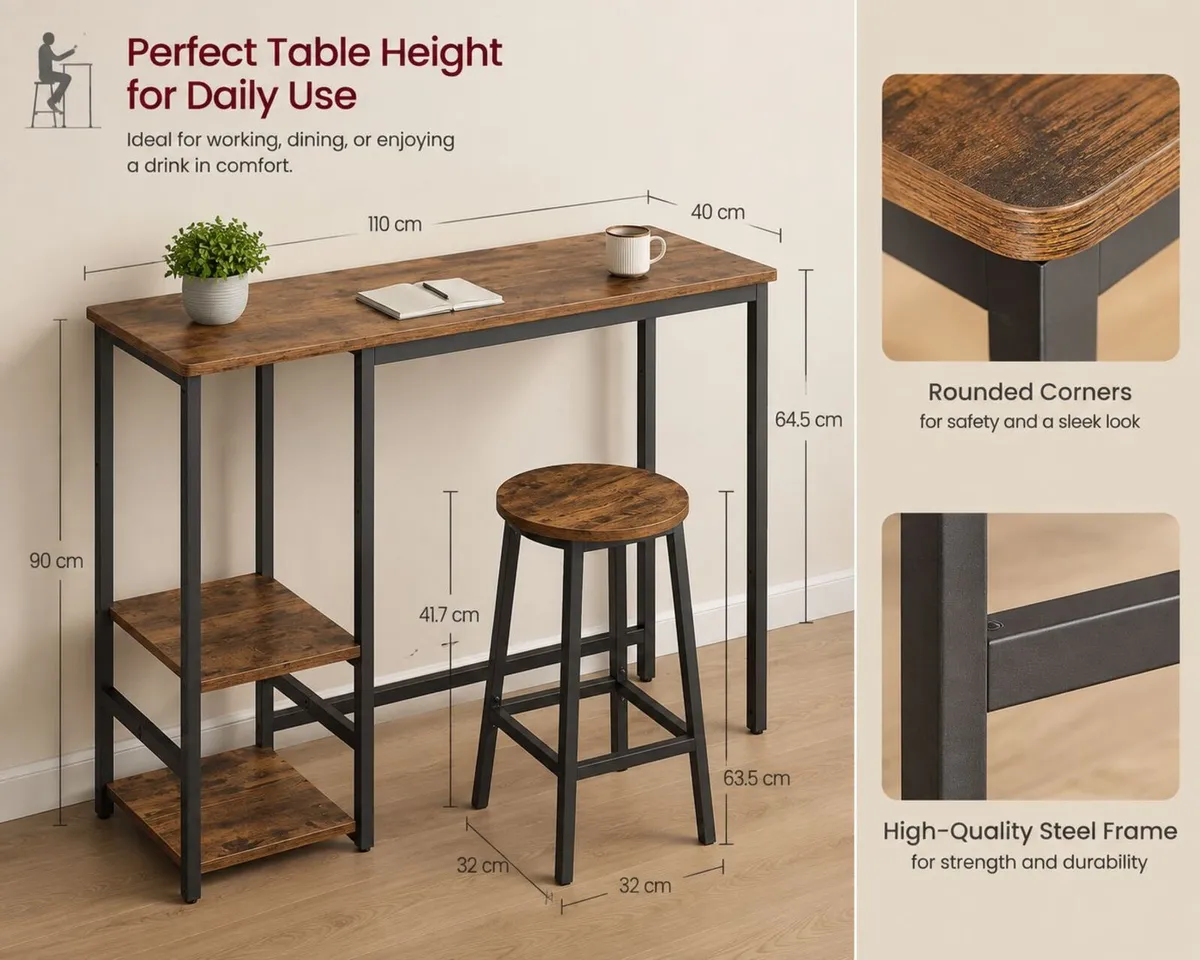 New tabe + stool set - FREE P&P - Image 4