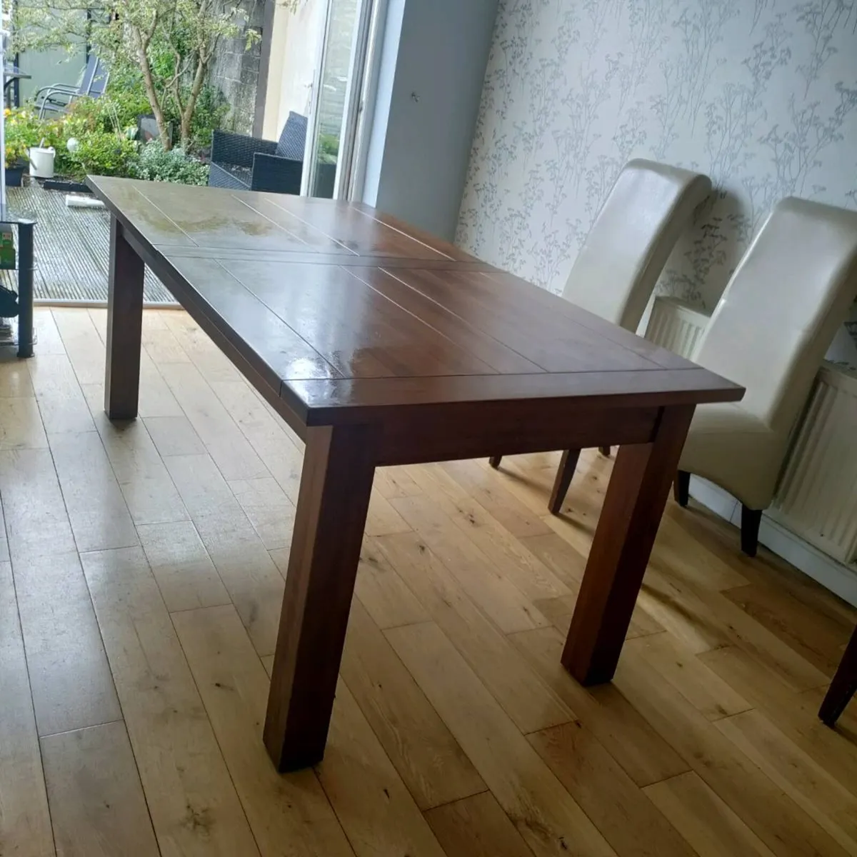 Solid Wood (Oak) extendable dining table & chairs - Image 2