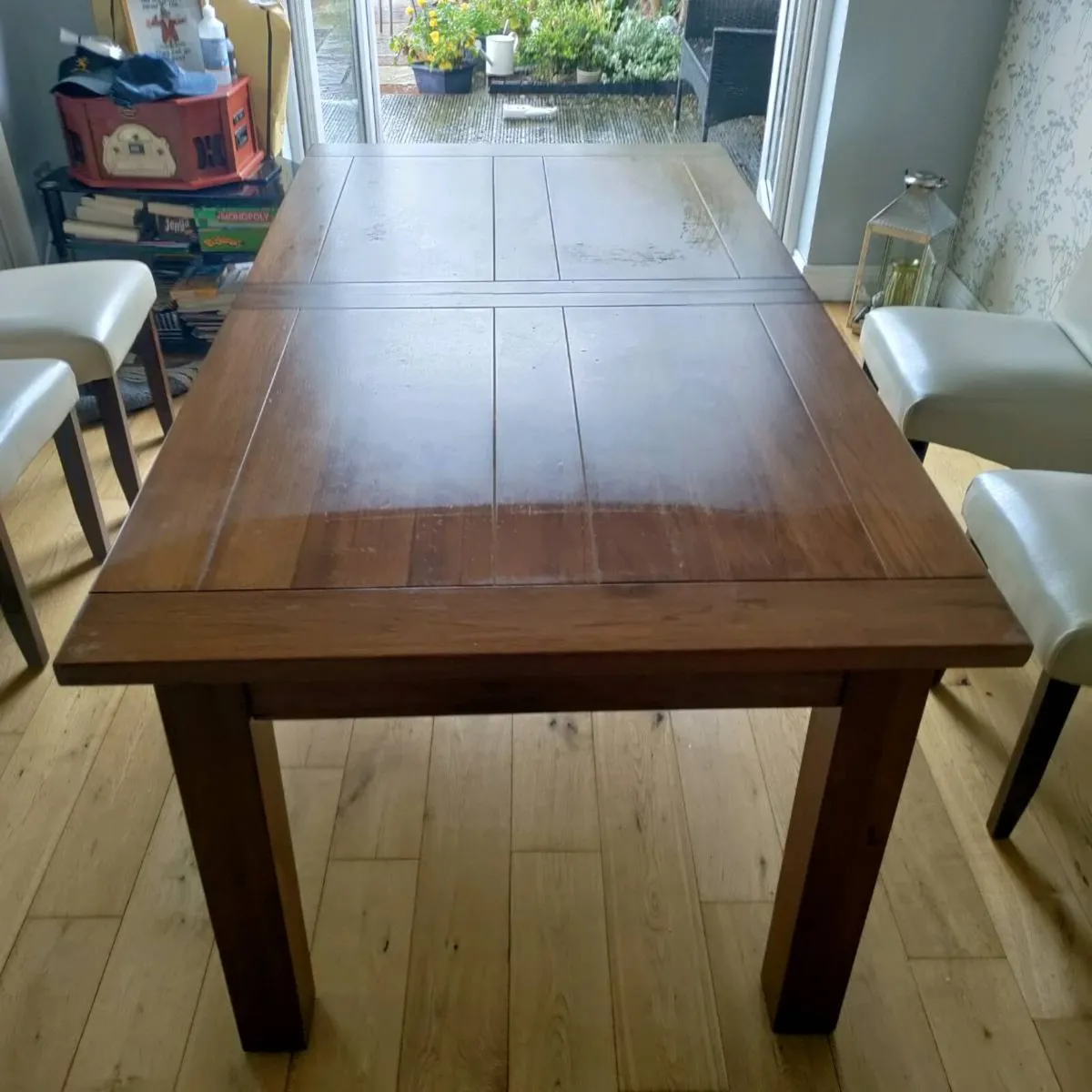 Solid Wood (Oak) extendable dining table & chairs - Image 3