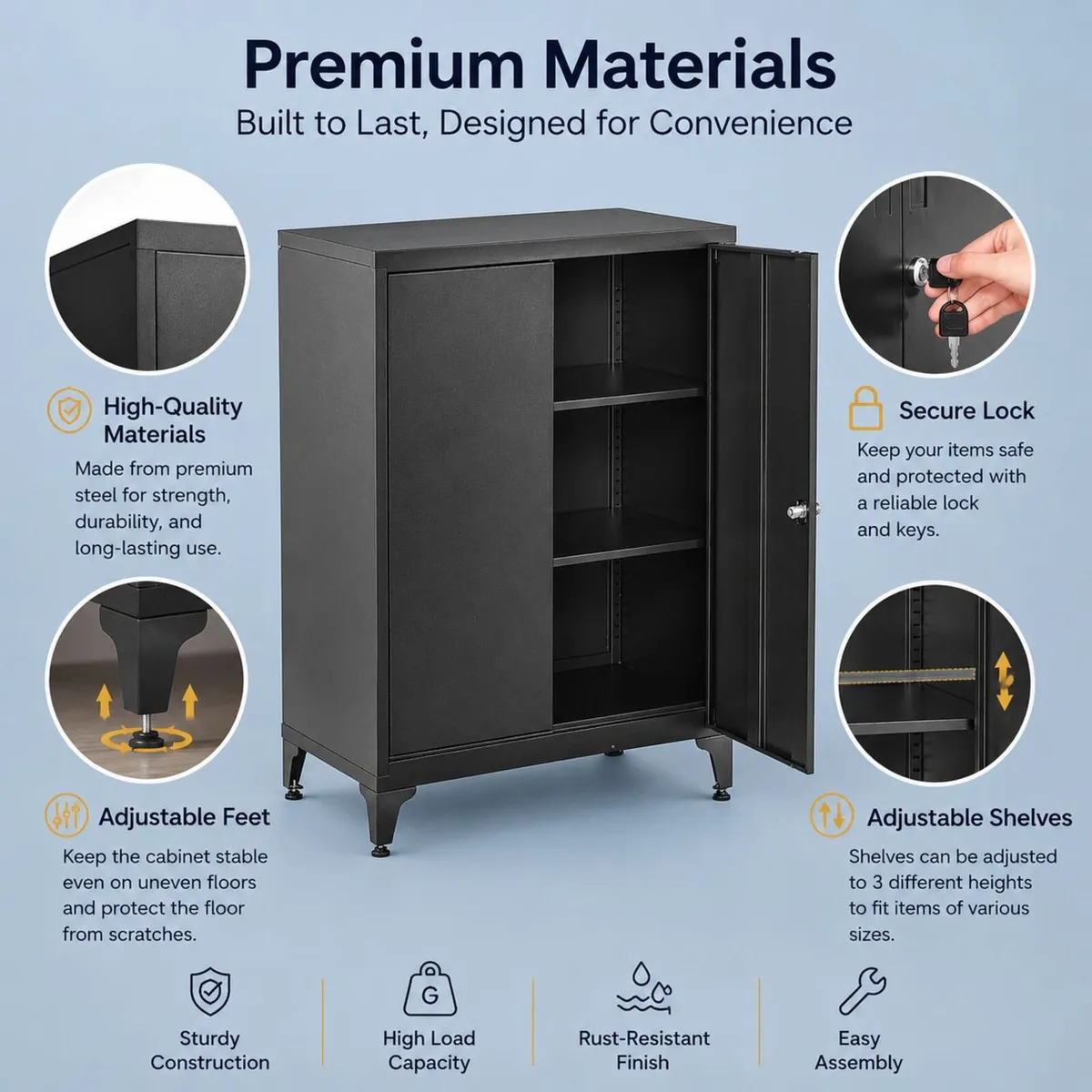 New Home Office Metal Filing Cabinet-FREE Delivery - Image 2