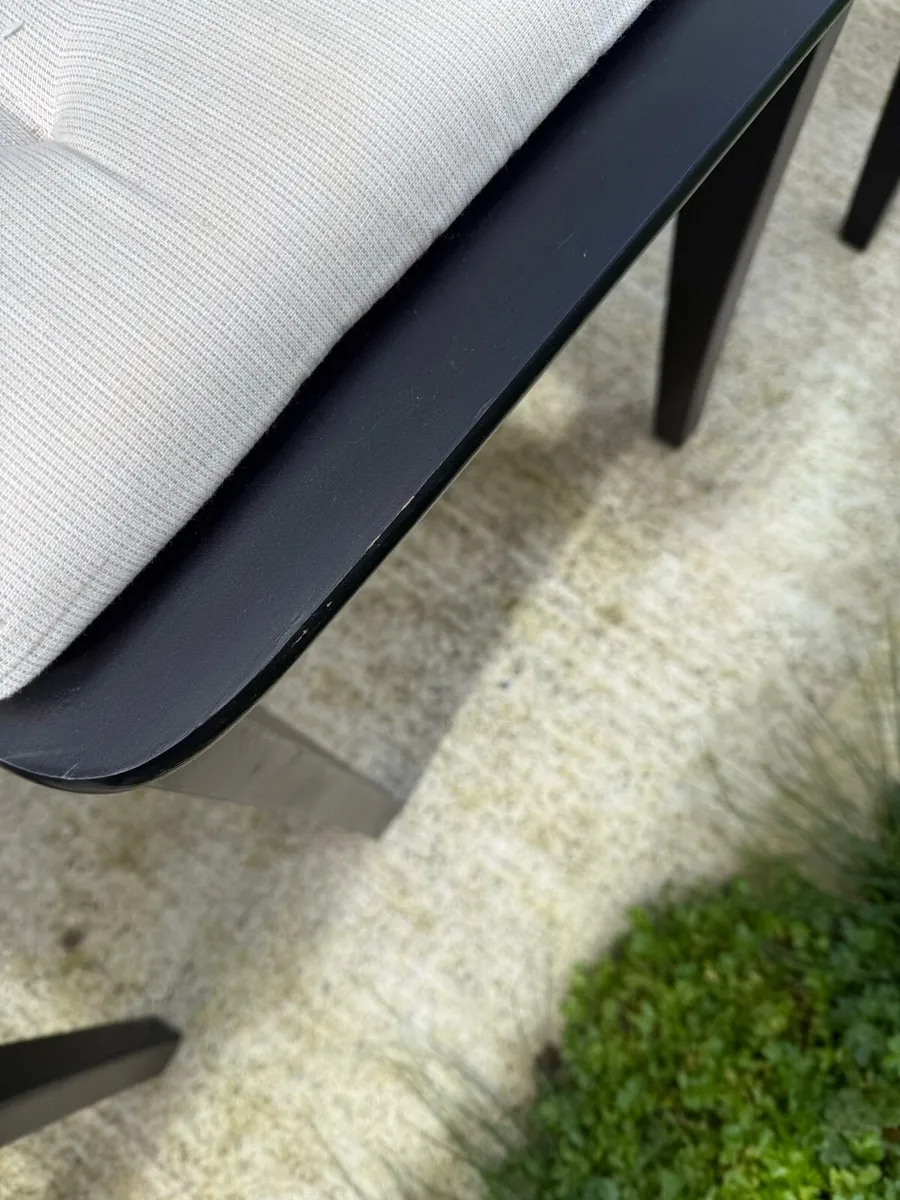 5 IKEA Rosentorp black dining chairs - Image 4