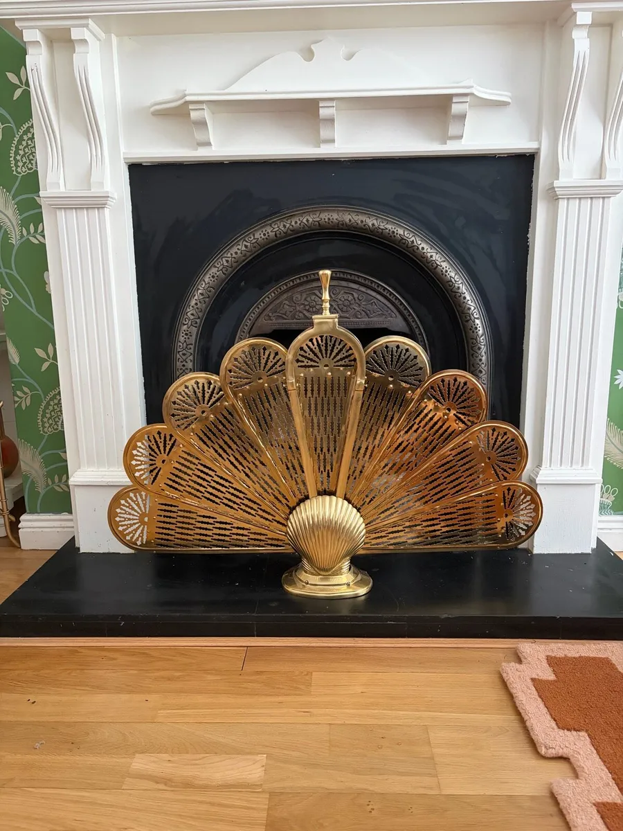 Brass Peacock fireplace Screen/Fireguard - Image 3