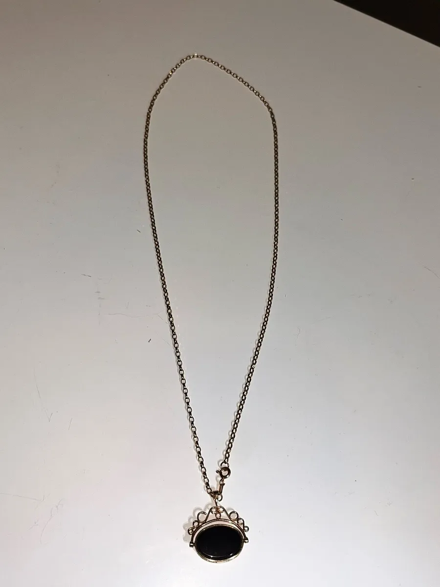 Vintage 9ct Gold Spinner Fob Pendant - Image 1