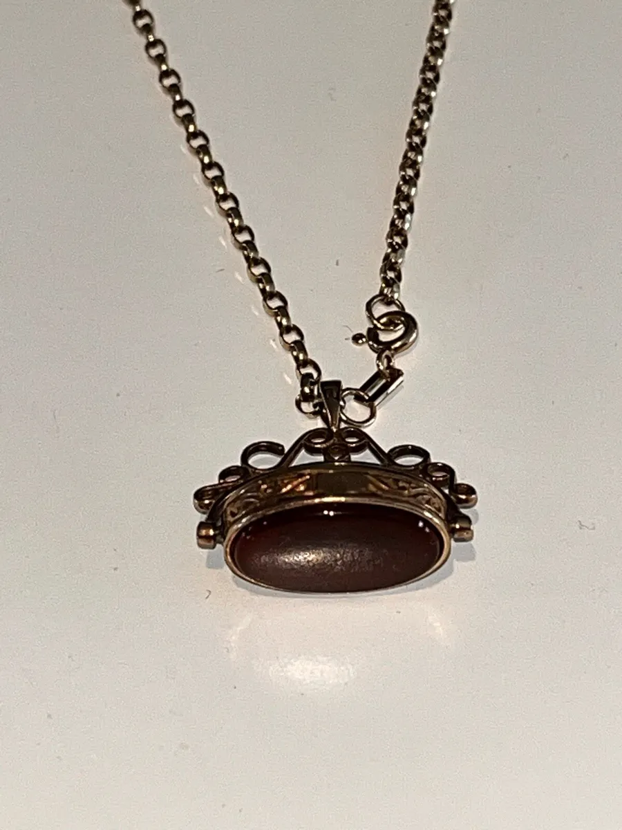 Vintage 9ct Gold Spinner Fob Pendant - Image 4