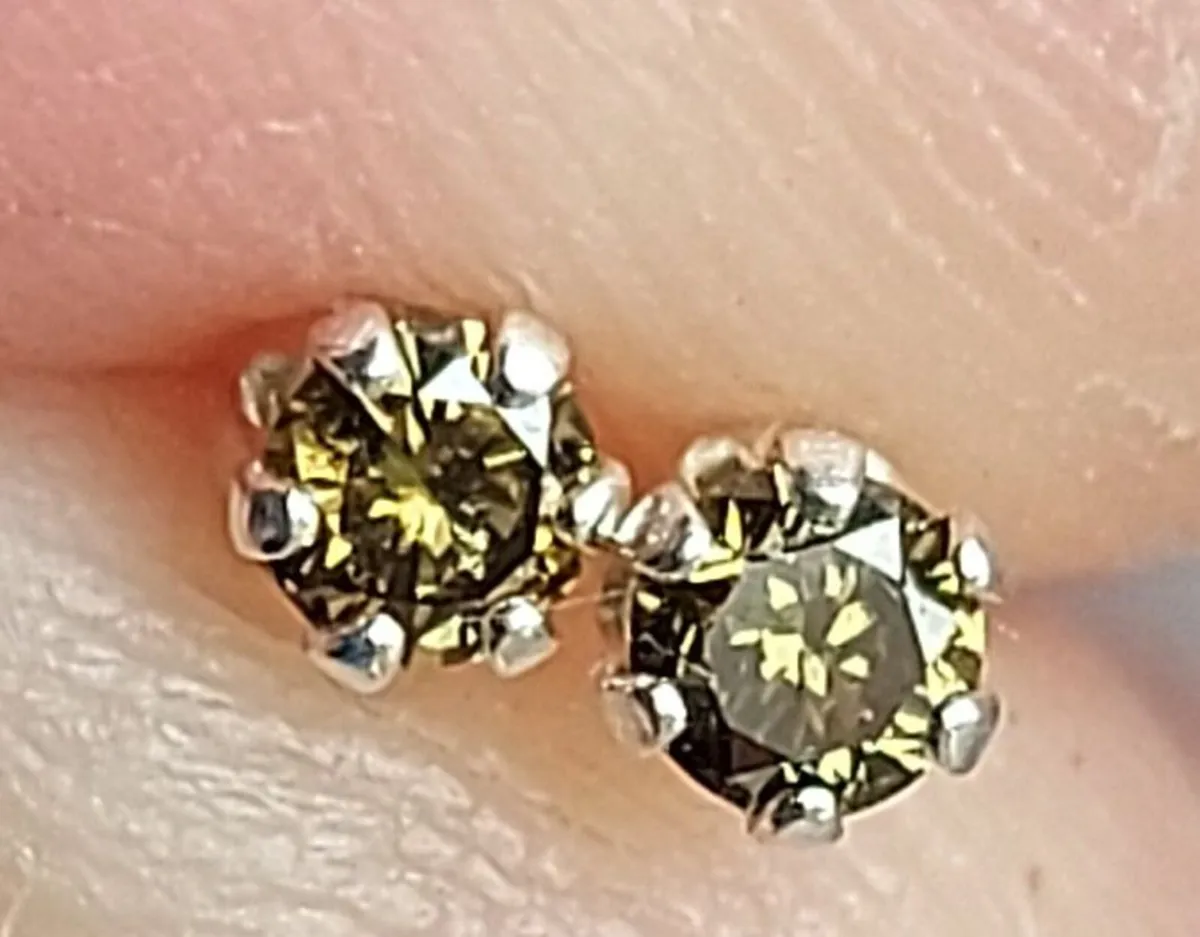 Natural Brown Diamond 0.12ct GWLAB Certified S925 - Image 1