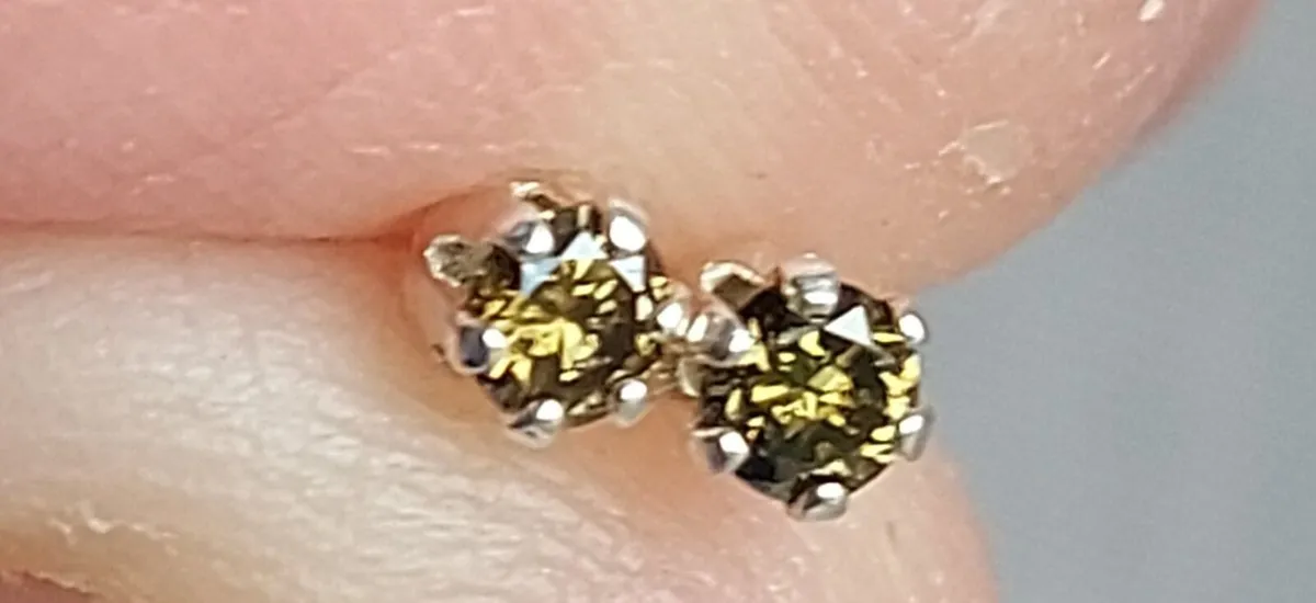 Natural Brown Diamond 0.12ct GWLAB Certified S925 - Image 2