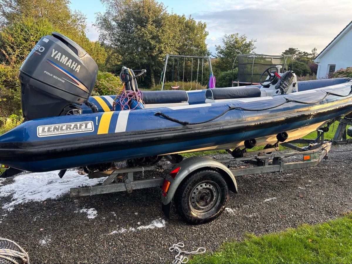 Lencraft 5.5m Rib Boat Yamaha 80hp 4st - Image 4