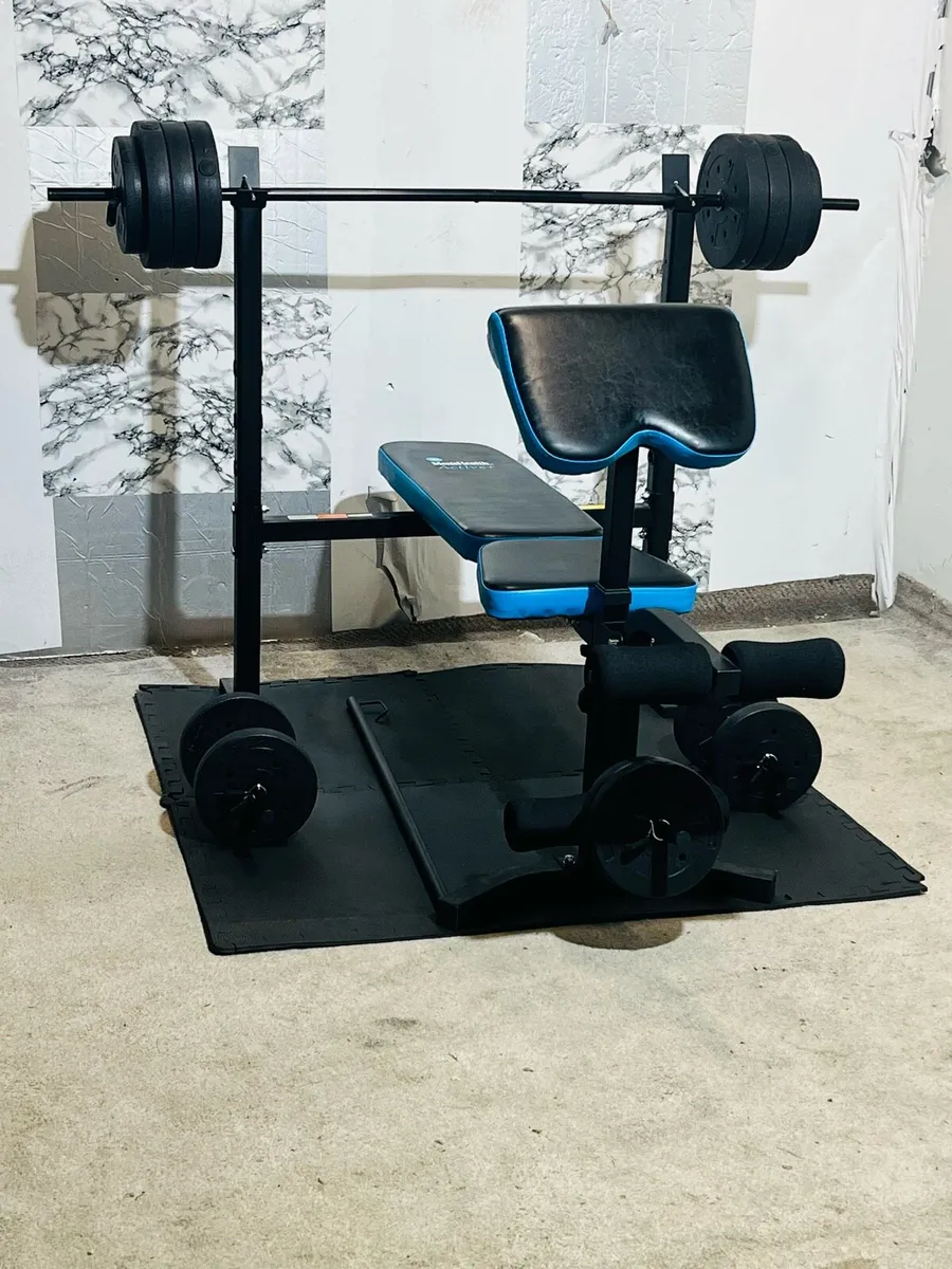 (NEW CONDITION) BENCH 50KG WEIGHTS BARBELL MATS - Image 2