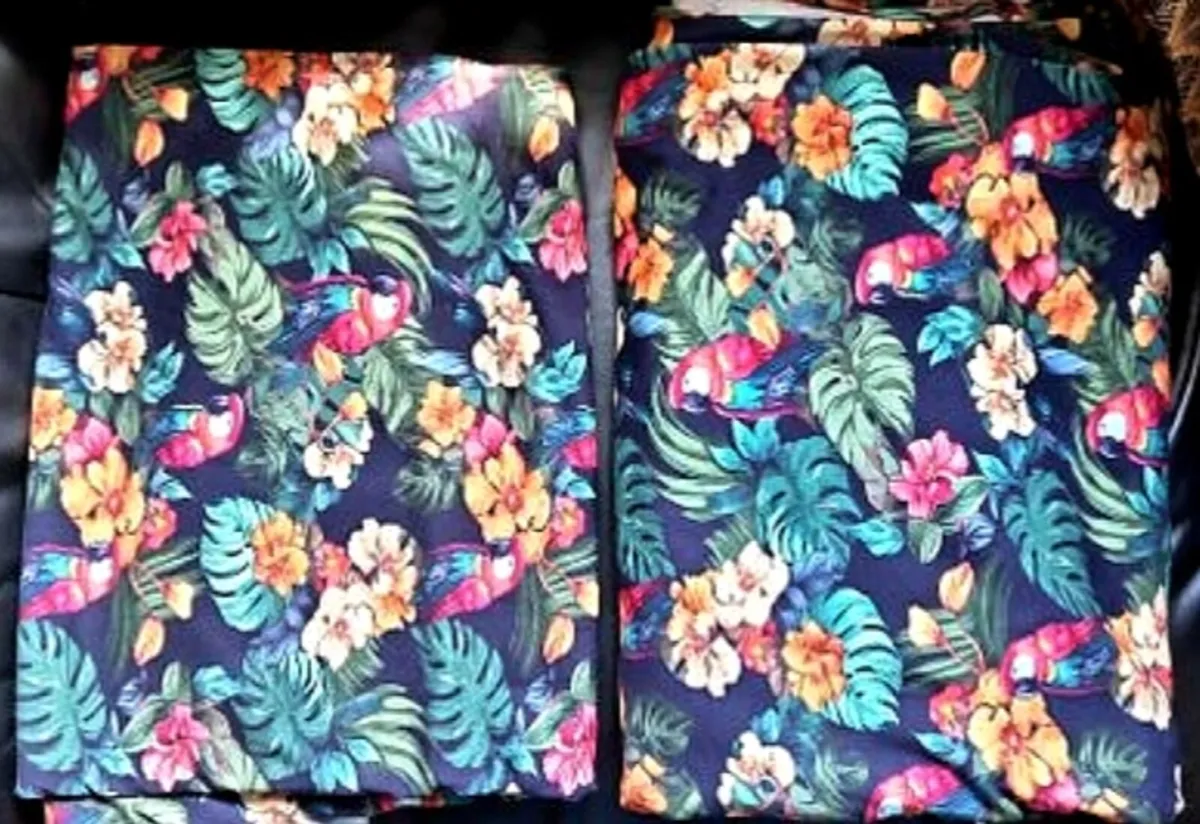 Four Pieces of Stretchy Colourful Fabric - Image 2