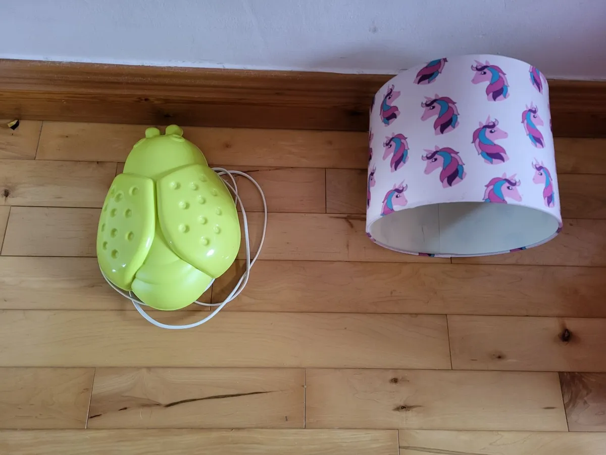 Princess/unicorn Curtains, mat, and lampshade - Image 2