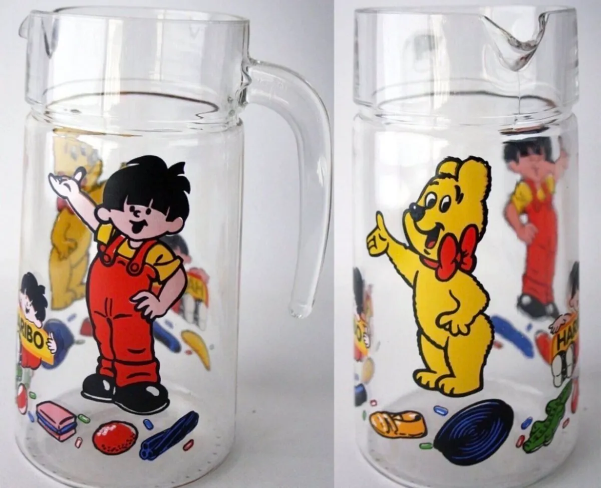 Rare 1990s Haribo Glass Pitcher - Image 1
