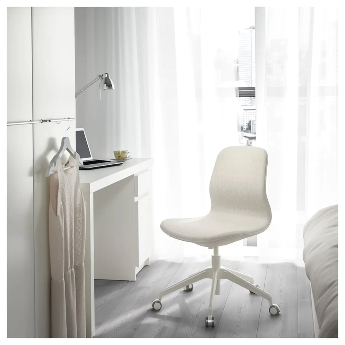 IKEA home office chair - beige/white - Image 2