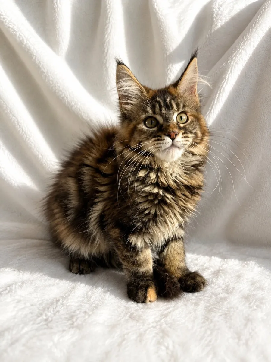 Beautiful purebreed Mainecoon female kitten - Image 1
