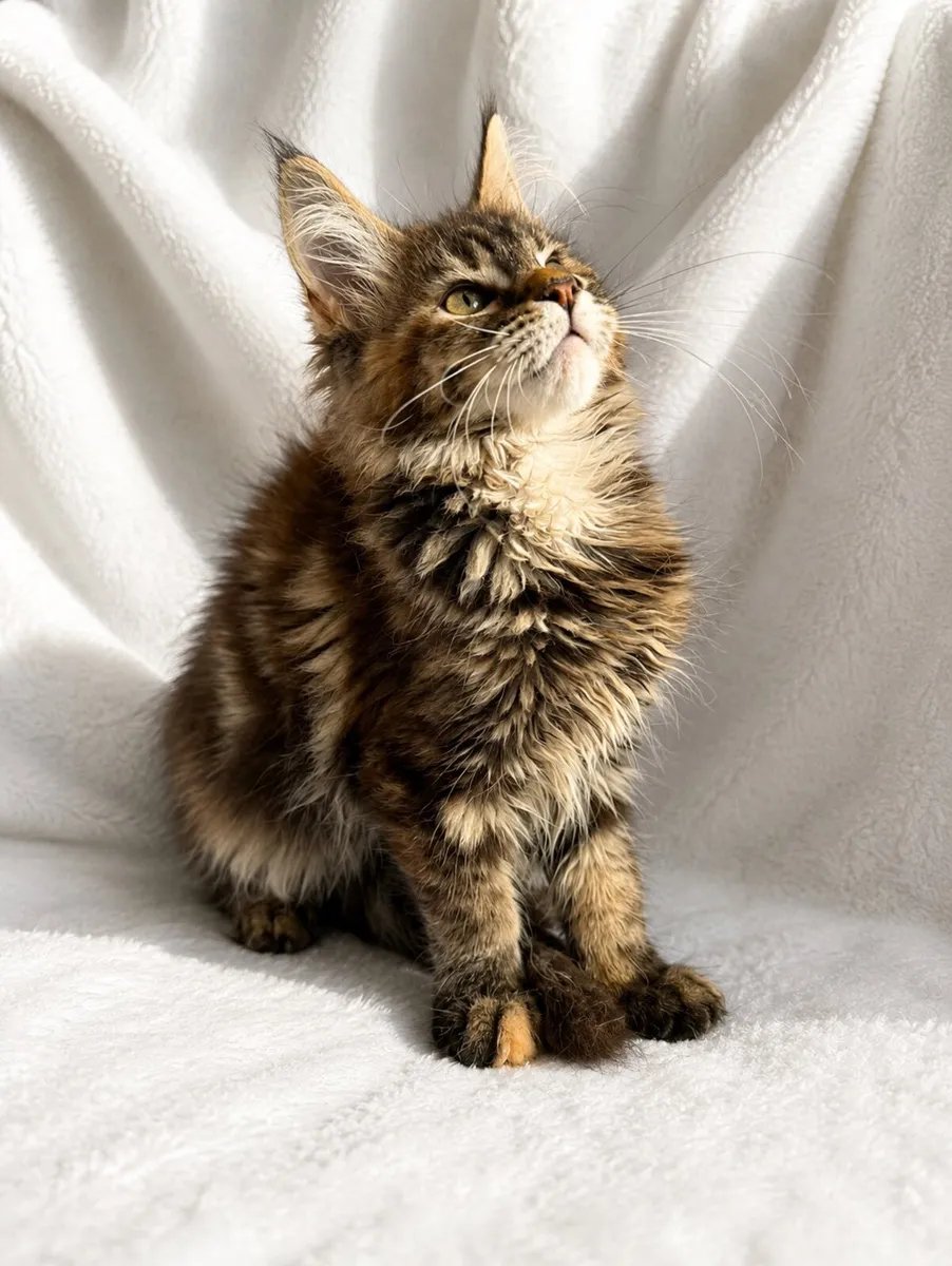Beautiful purebreed Mainecoon female kitten - Image 2