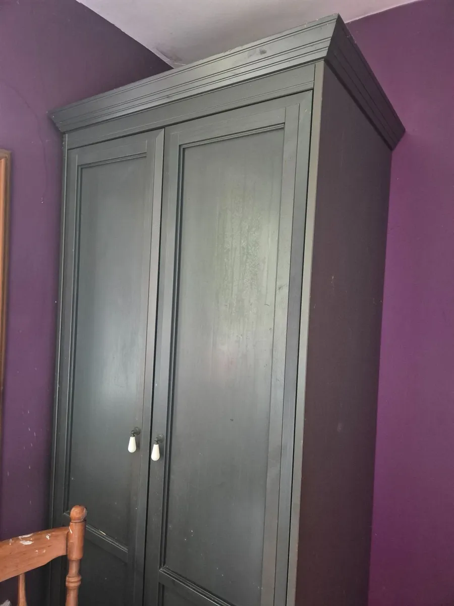 Matching grey wardrobe and dresser, fridge freezer - Image 3