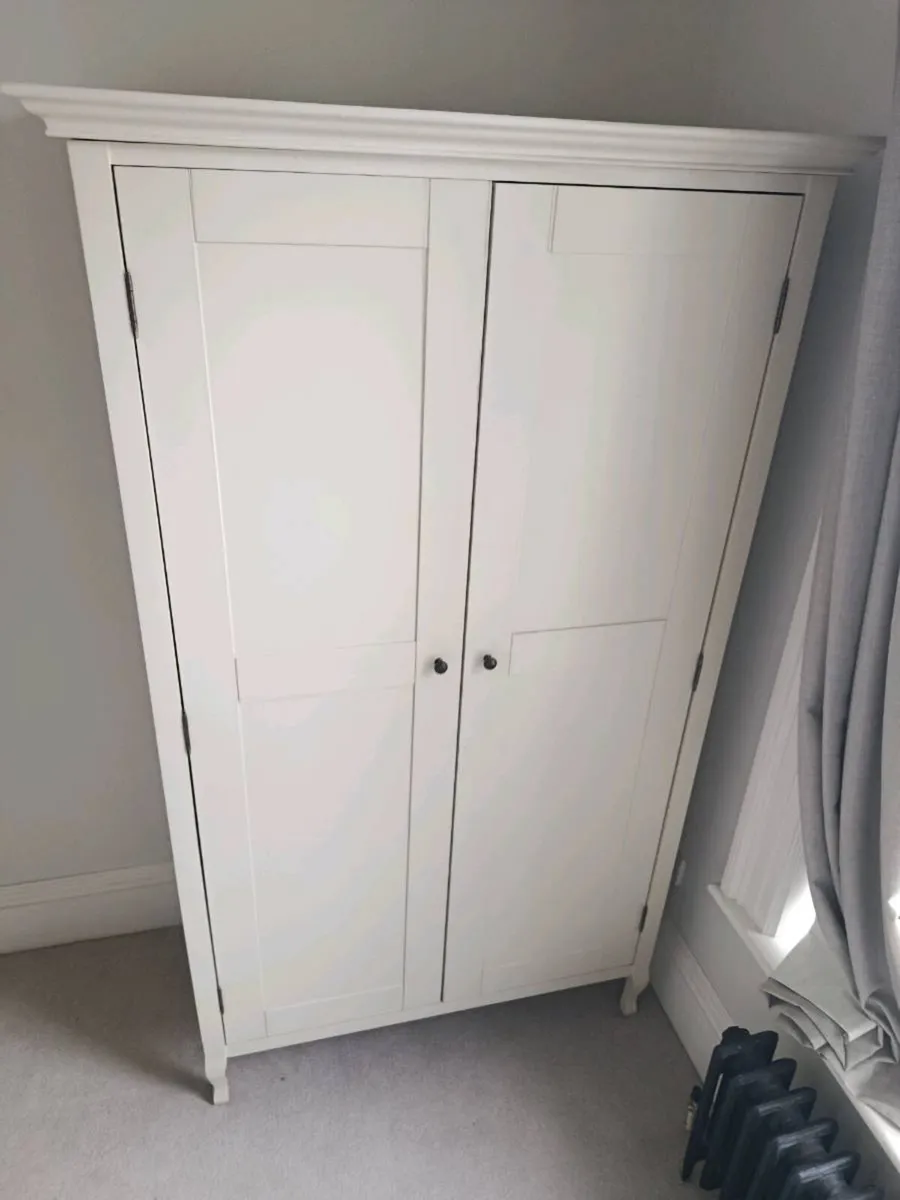 Laura Ashley White 2-Door Wardrobe / Armoire – Exc - Image 1