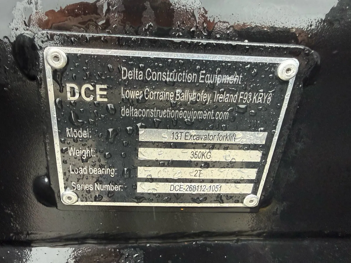 New 13 ton DCE excavator forks - Image 4