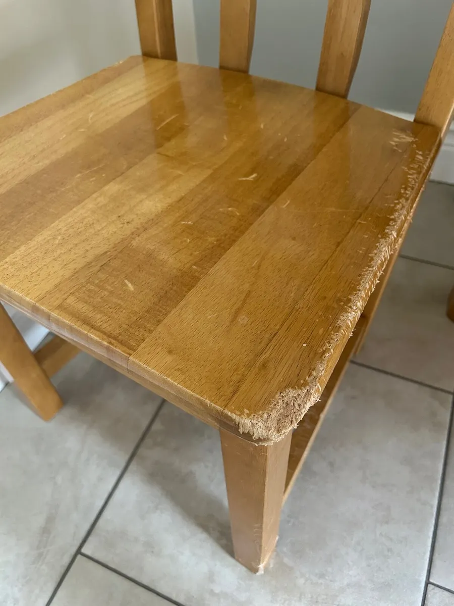 Solid wood dining table + 6 chairs - Image 4