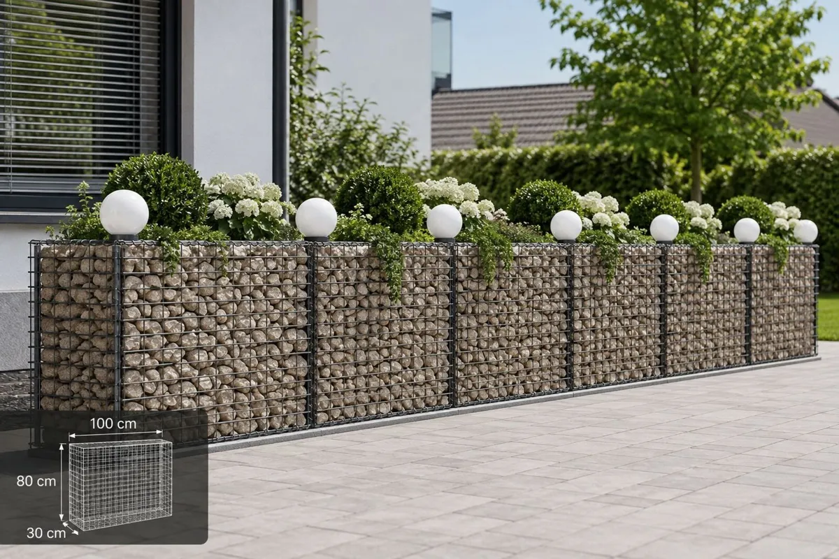 20 x DIY Gabion baskets (100x80x30) FREE Delivery - Image 1