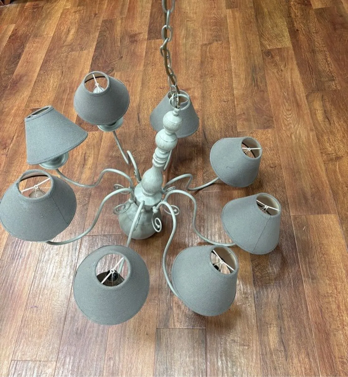 8 Light Chandelier with shades - Image 3