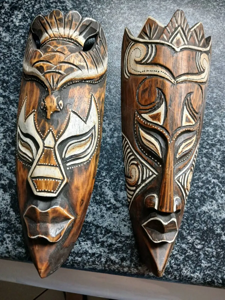 Handcrafted wall art pair - Image 4