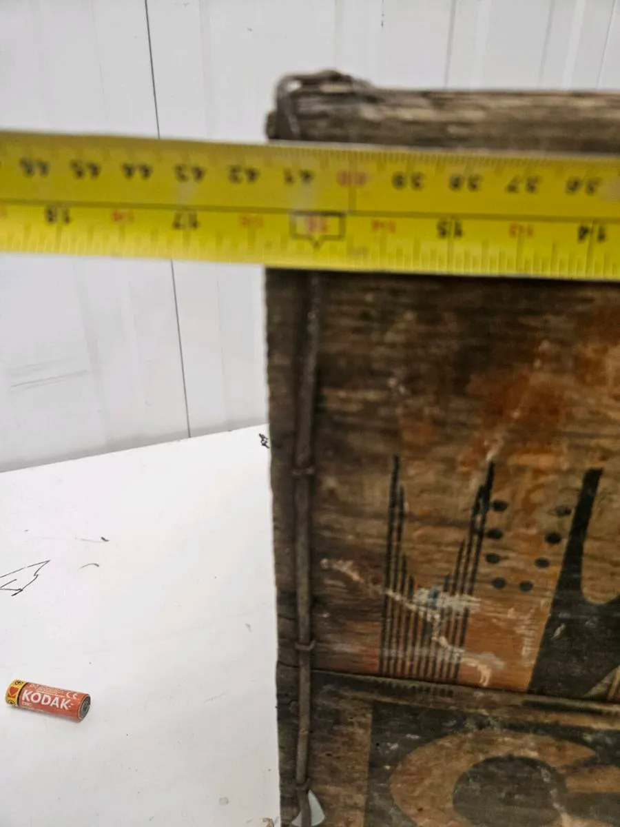 Antique pine c9rona box - Image 4
