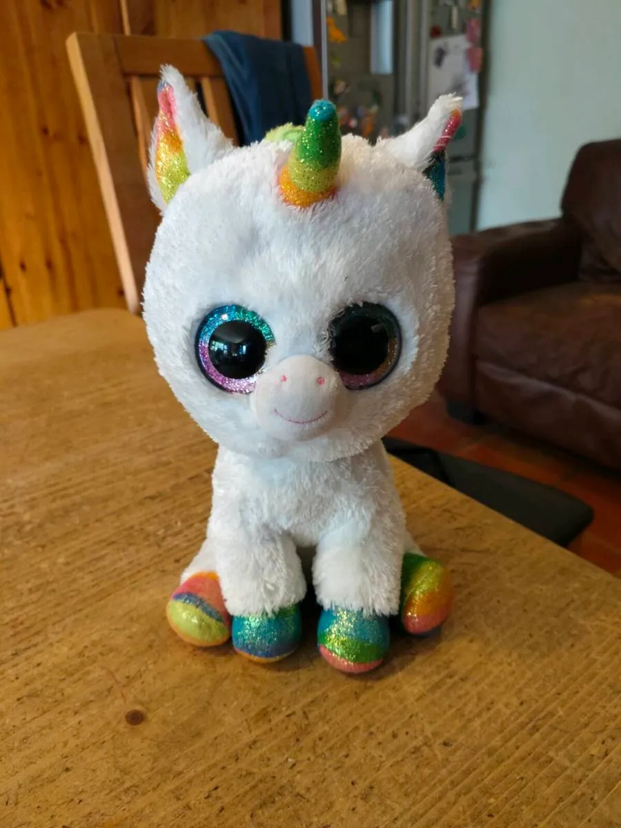 This is a Ty Beanie Boos Pixy the White Unicorn pl - Image 1