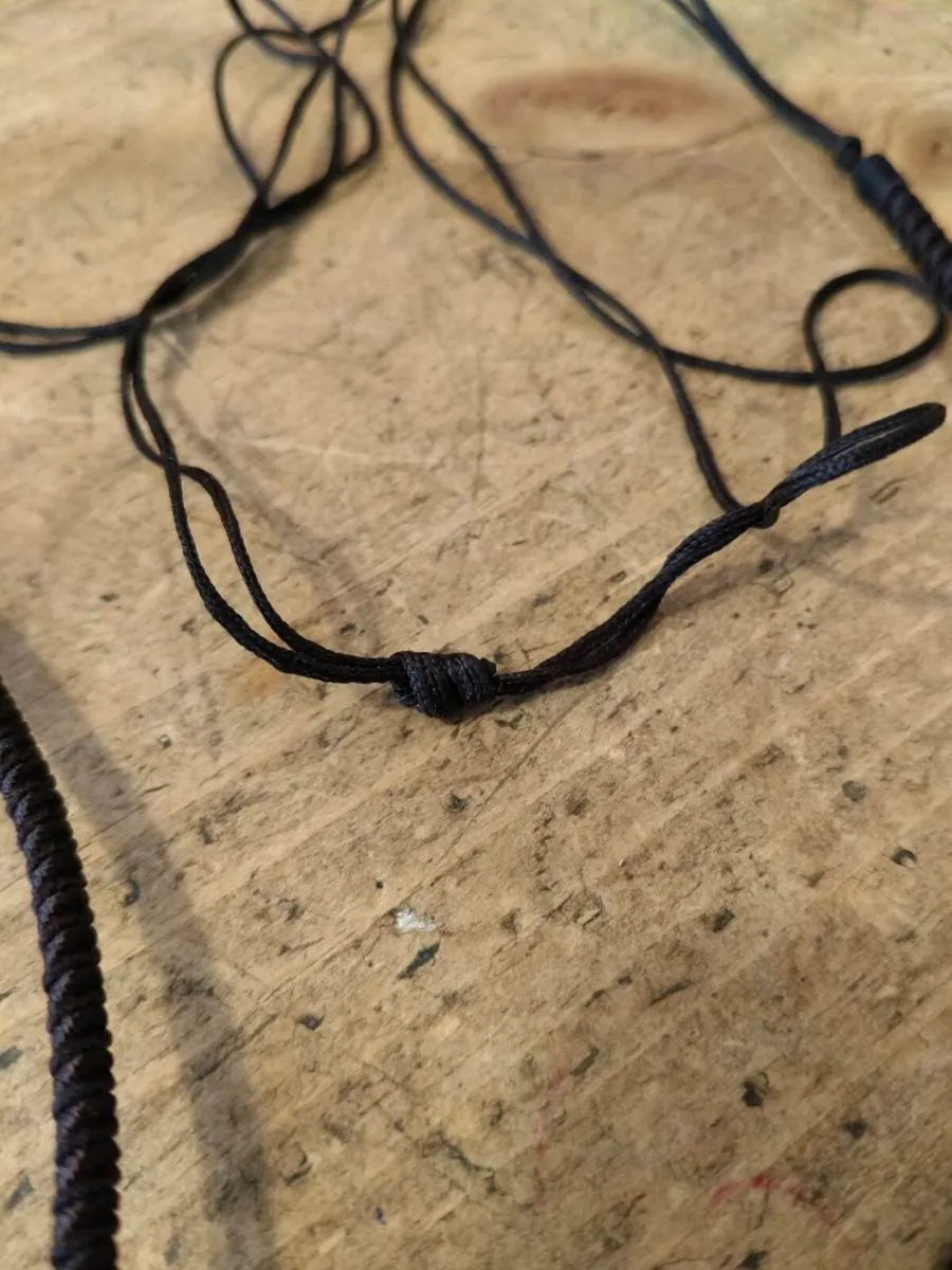 wooden pendant necklace featuring a dark brown woo - Image 3