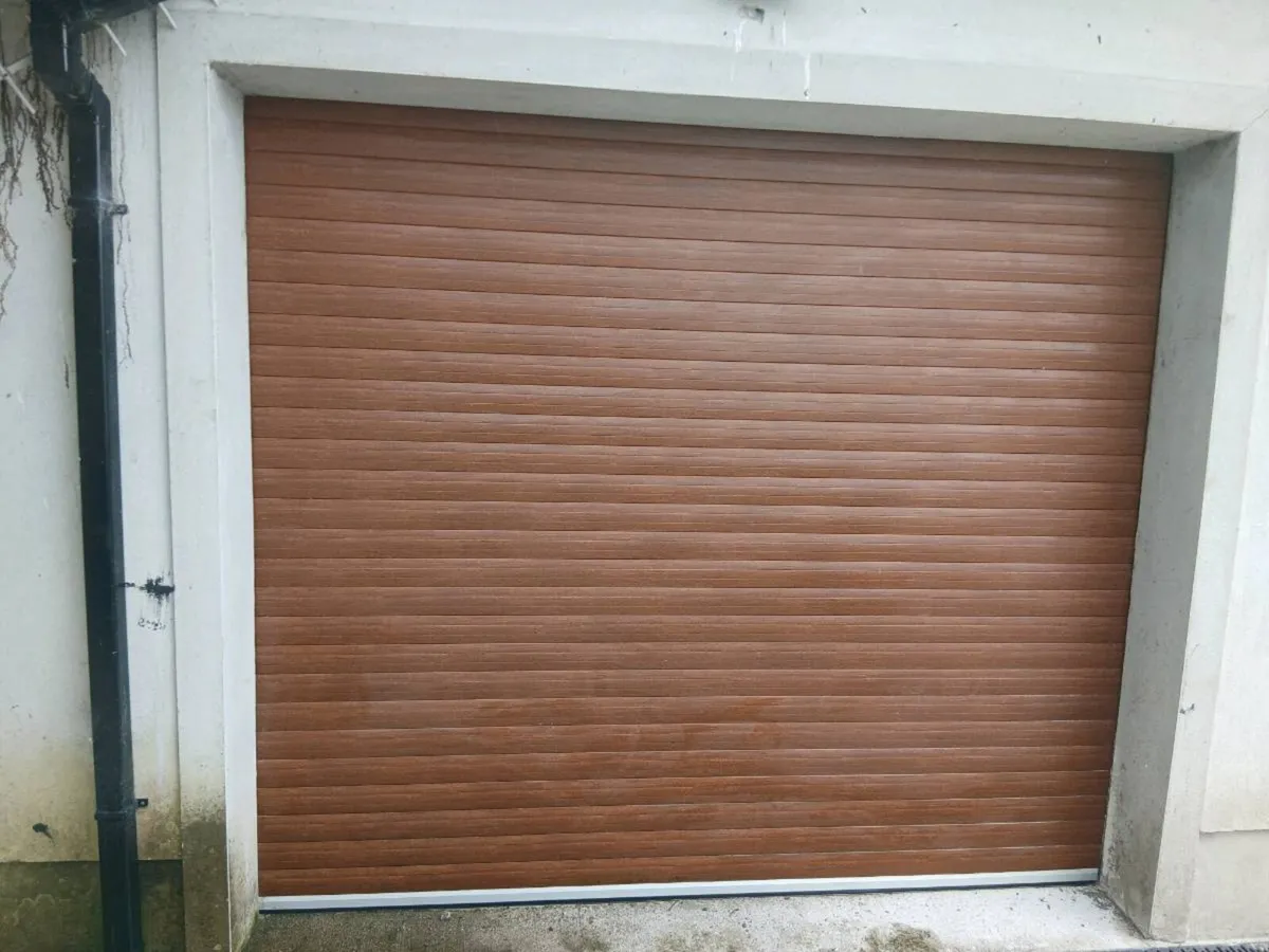 Insulated automated Golden oak garage door - Image 1