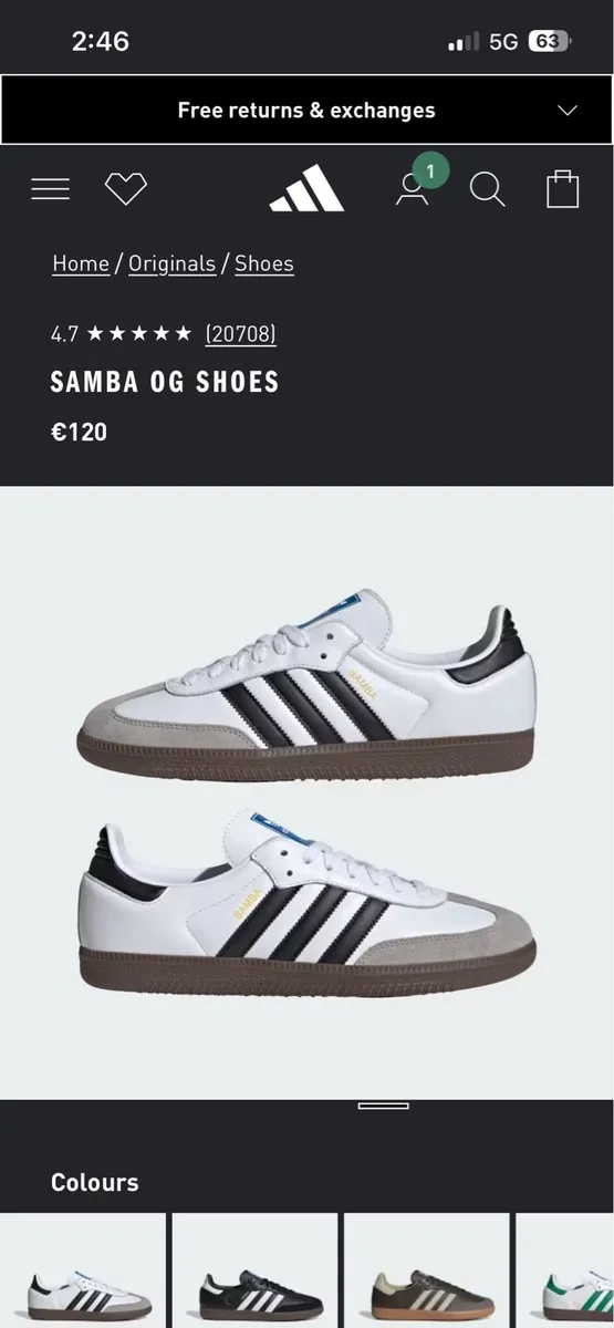 Adidas original sambas cute shoes - Image 1