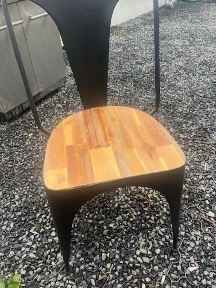 6 x Industrial Dinning Chairs - Image 1
