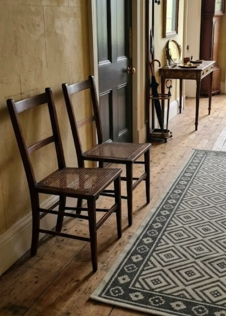 Antique Edwardian Pair Bedroom Side Chairs - Image 1