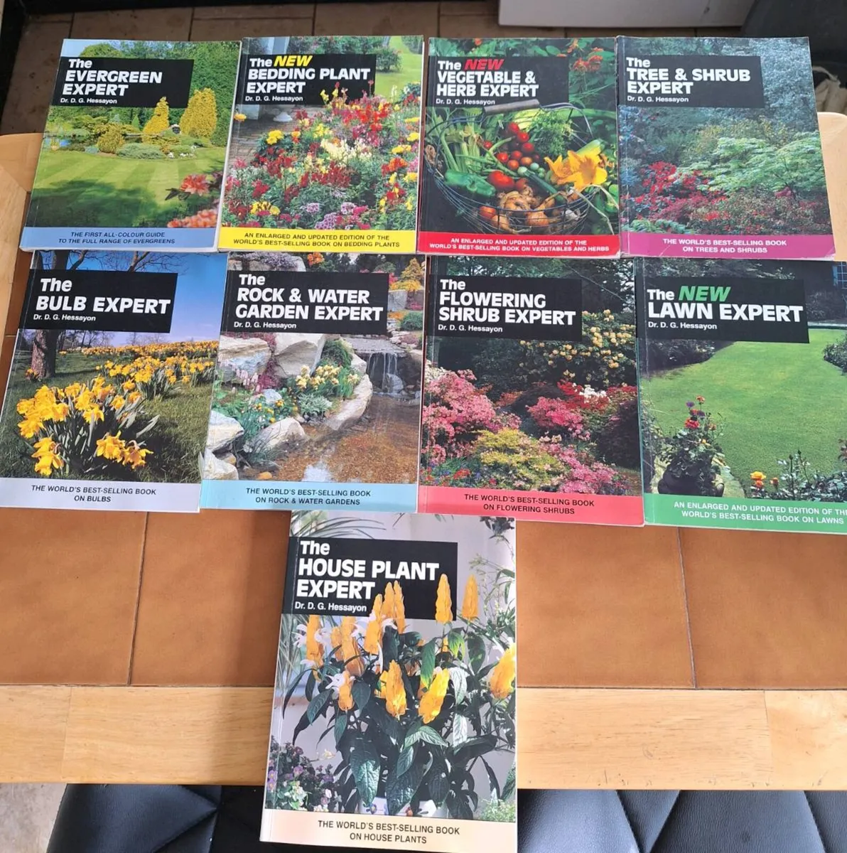 Nine gardening books by Dr. D.G. Hessayon