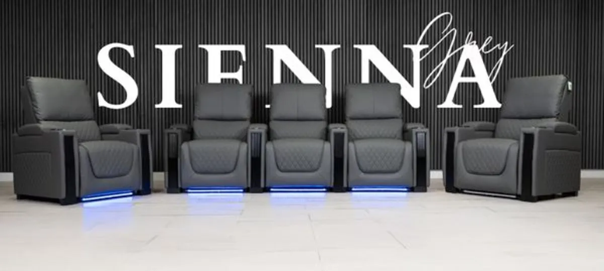 3+1+1 Leather & Fabric Recliner Sofa Sets - Image 2