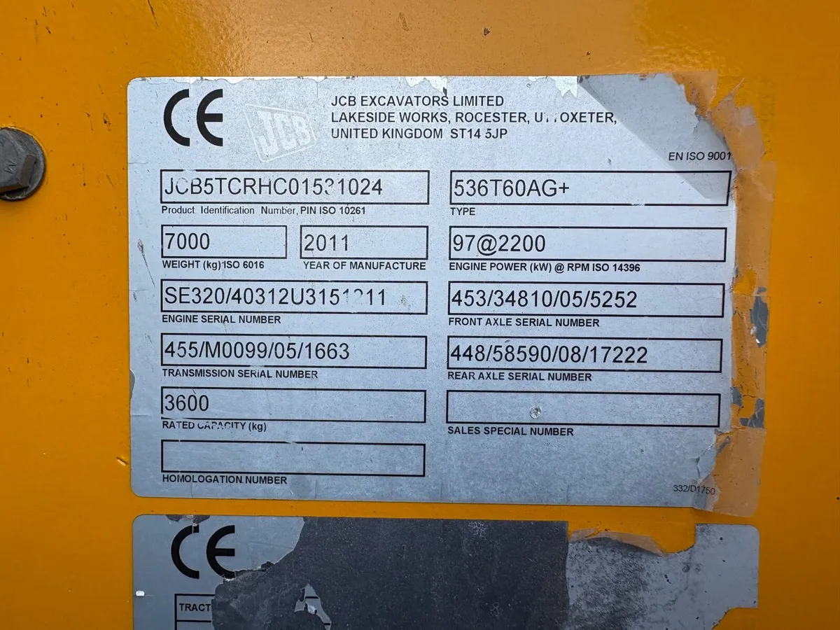 2011 JCB 536-60 - Image 2
