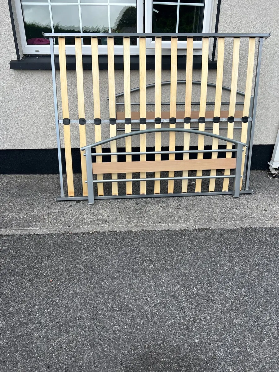 Double bed frame and desk - Image 1
