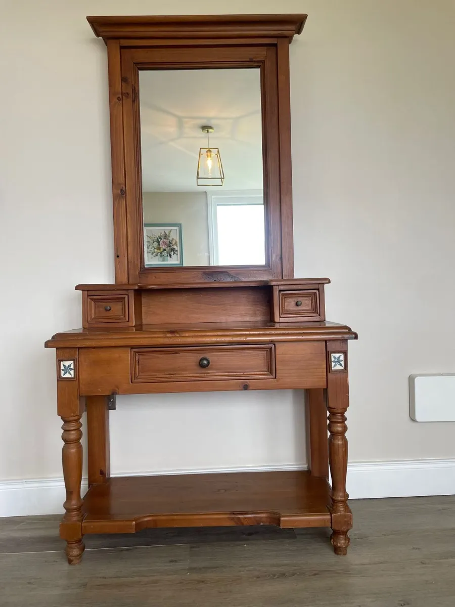 Hall table and mirror - Image 1