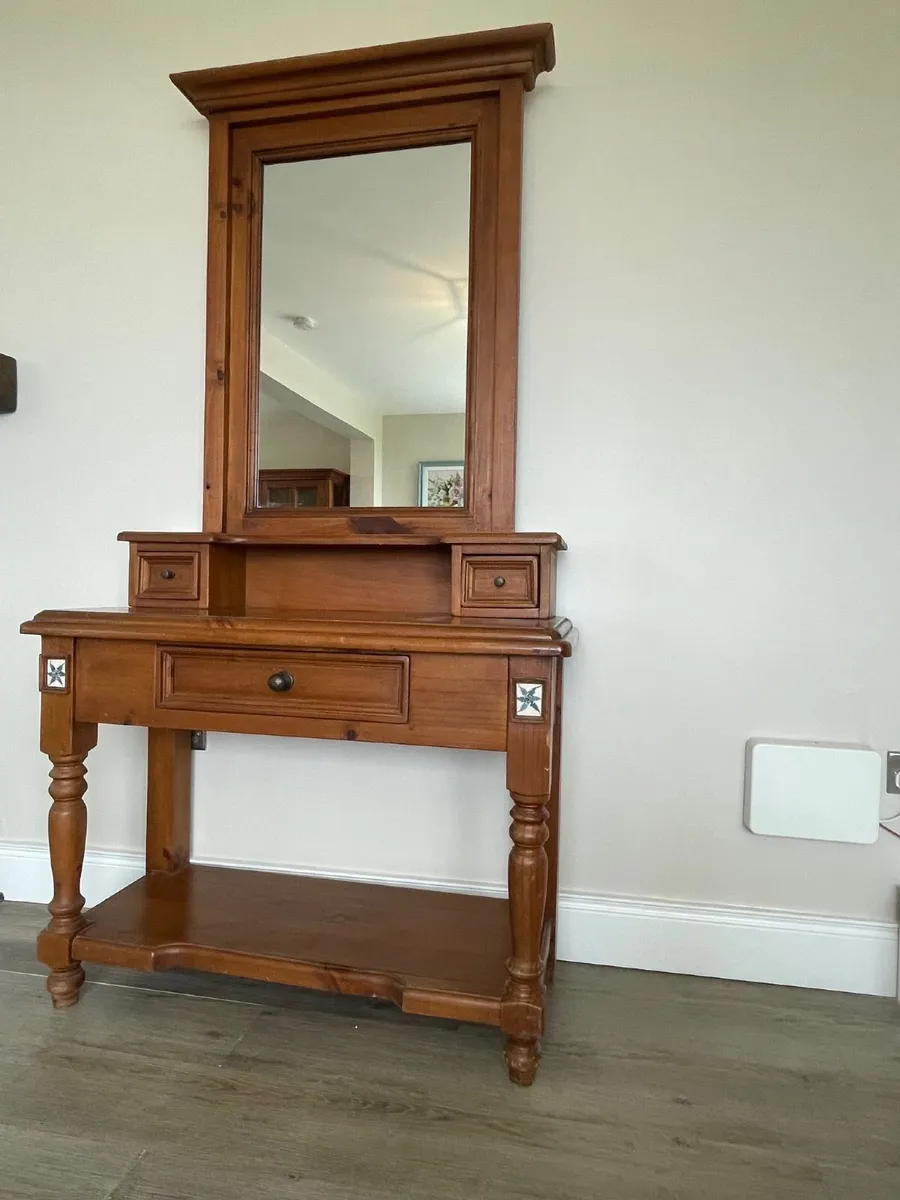 Hall table and mirror - Image 2