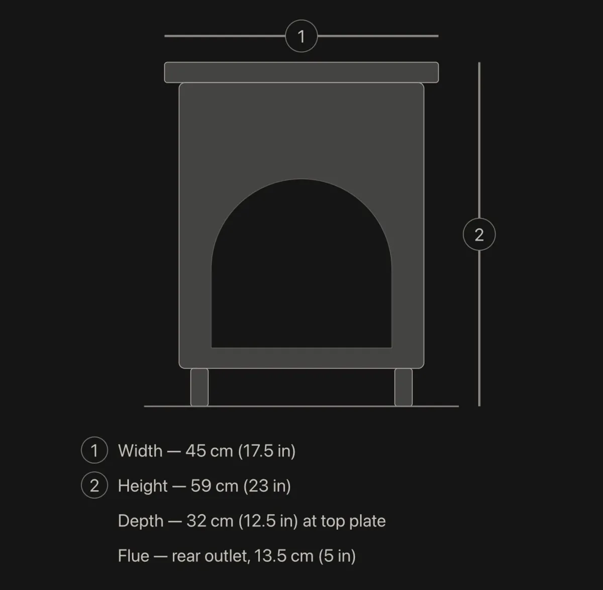 Heat Design TR 5 multi fuel stove, 5.2kW with flue - Image 3