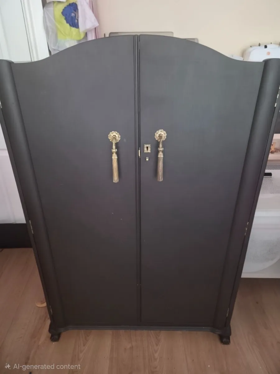 Upcycled Armoire- drinks and glasses storage cabin - Image 2