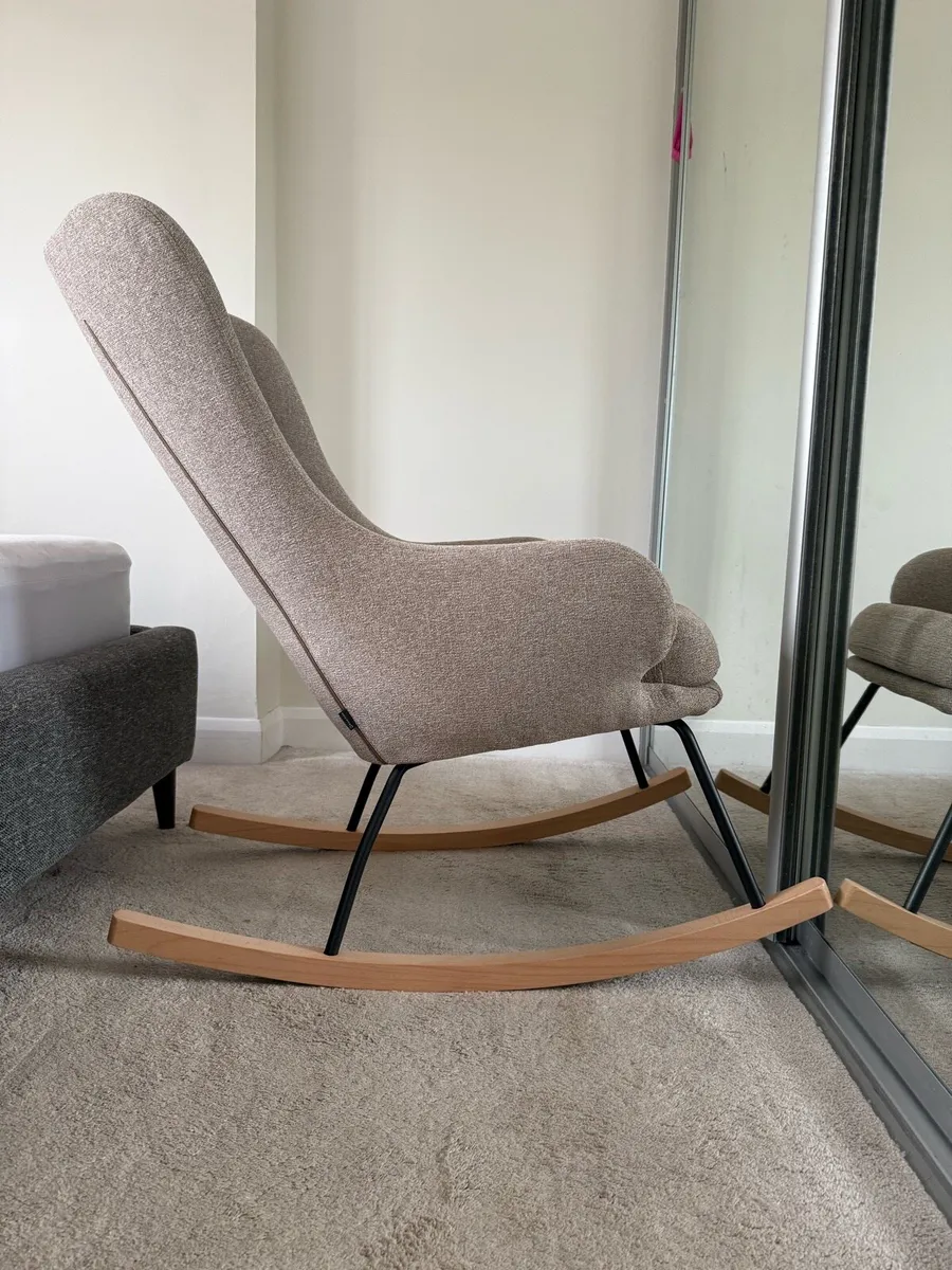 UNUSED Kave Home Maustin Beige Rocking Chair - Image 3