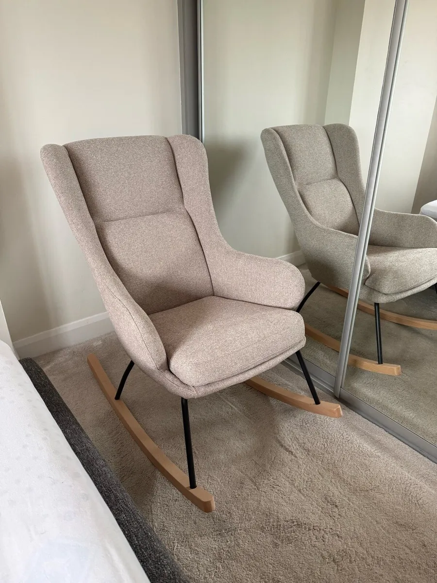 UNUSED Kave Home Maustin Beige Rocking Chair - Image 1