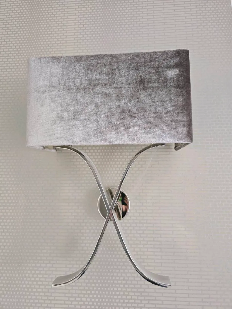 High-quality Chrome Wall Lights with Grey shade - Image 1