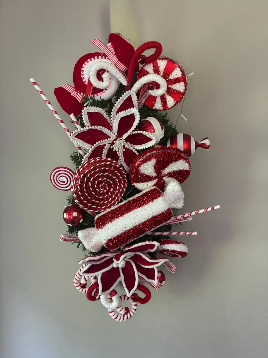 Christmas candy cane swag - Image 1