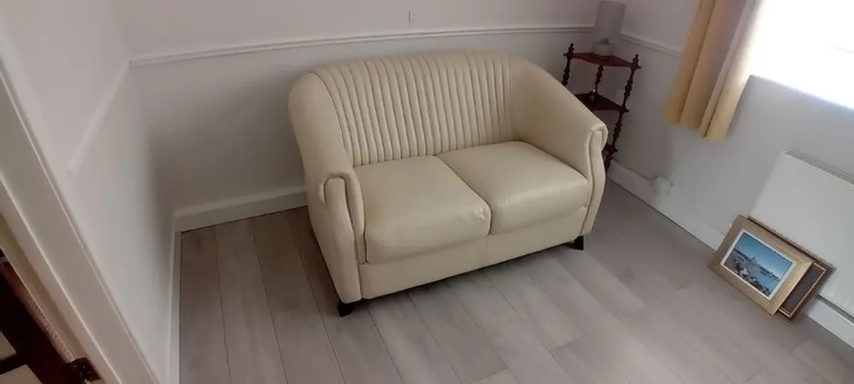 2 seater leather couch - Image 1