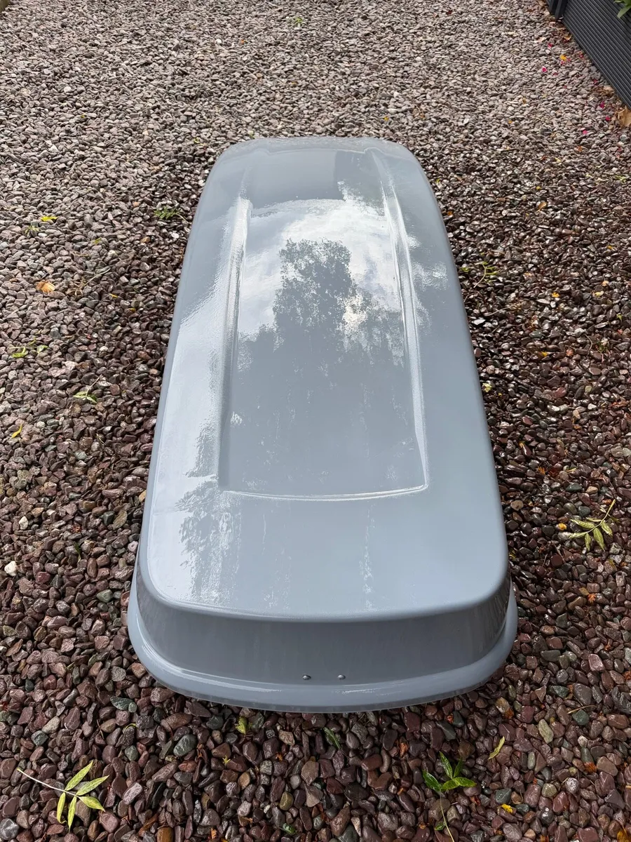 470L Halfords Roof Box Grey + Rack - Image 2