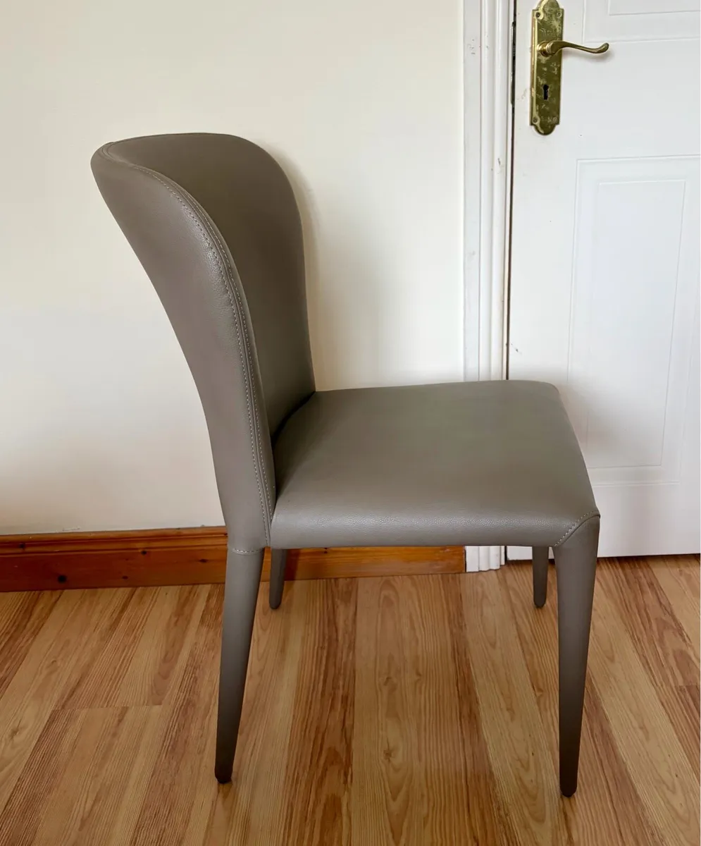 Set of Aletta Dining Chairs in Taupe - Image 4