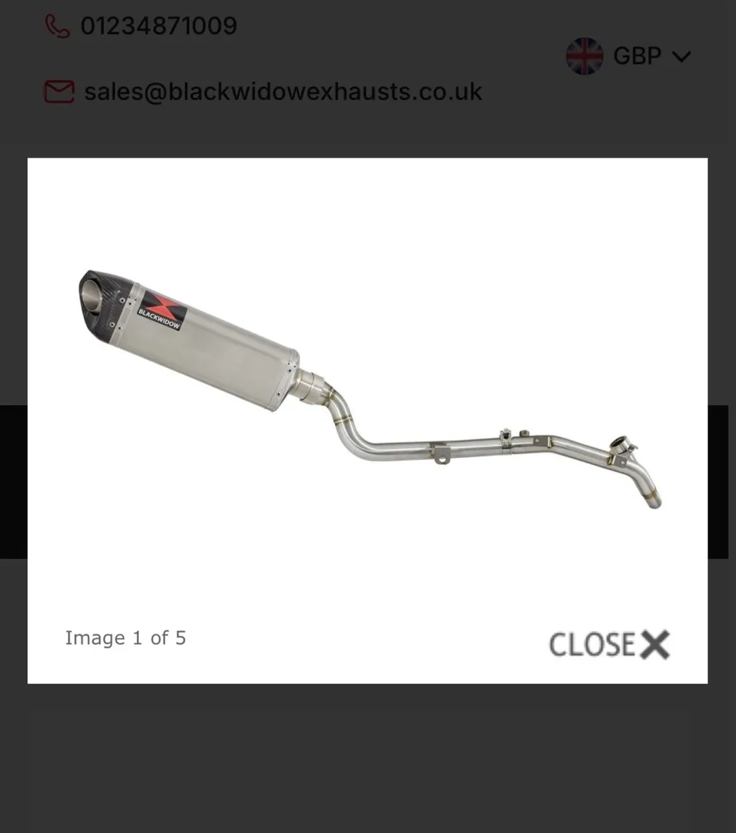 Black Widow Exhaust System - Honda CRF 300 L 2021 - Image 1