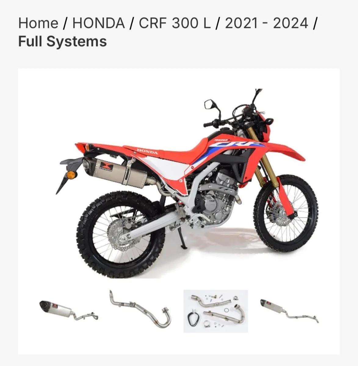 Black Widow Exhaust System - Honda CRF 300 L 2021 - Image 3
